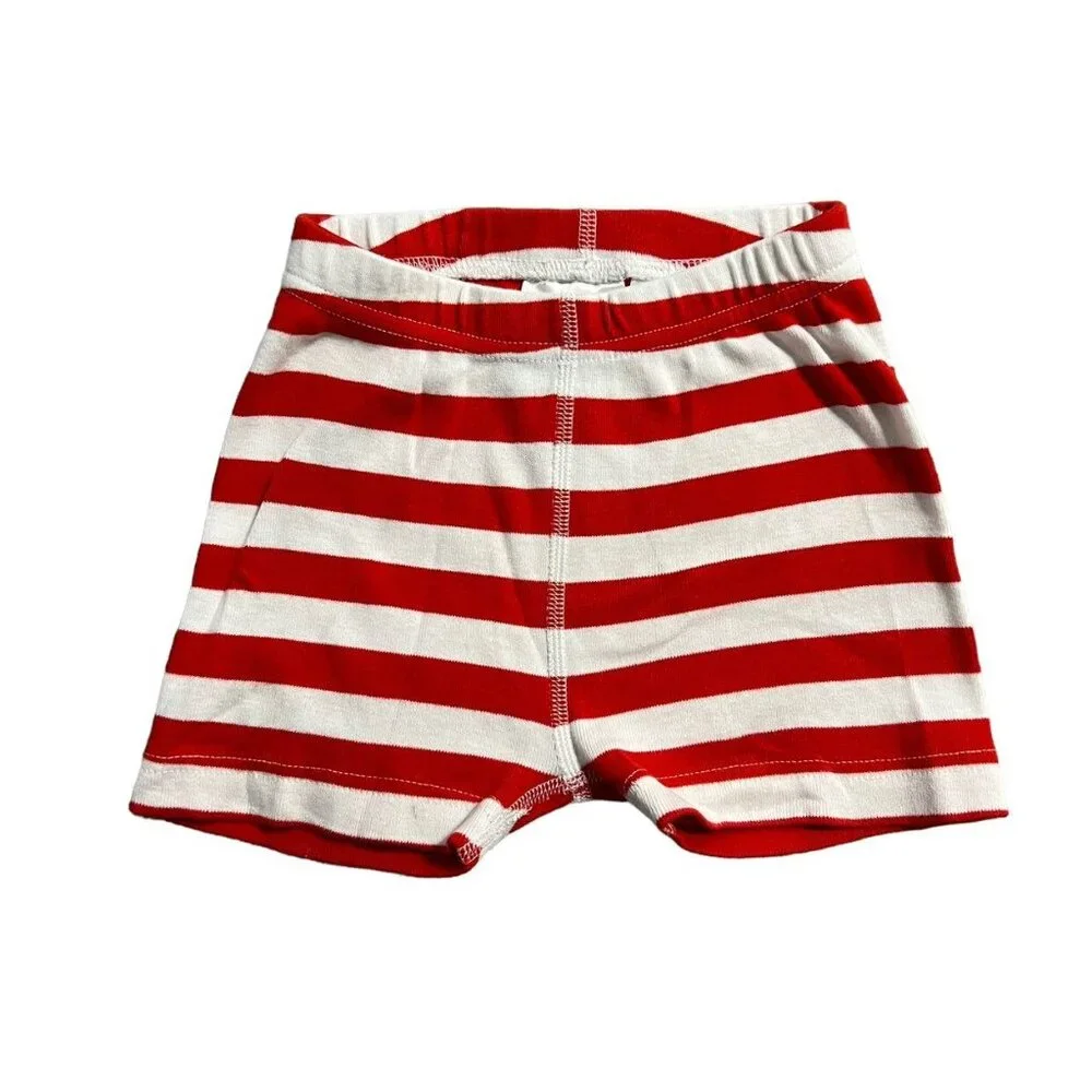 Hanna Andersson Sz 90 (3) Dr. Seuss Cat In The Hat Short Pajamas